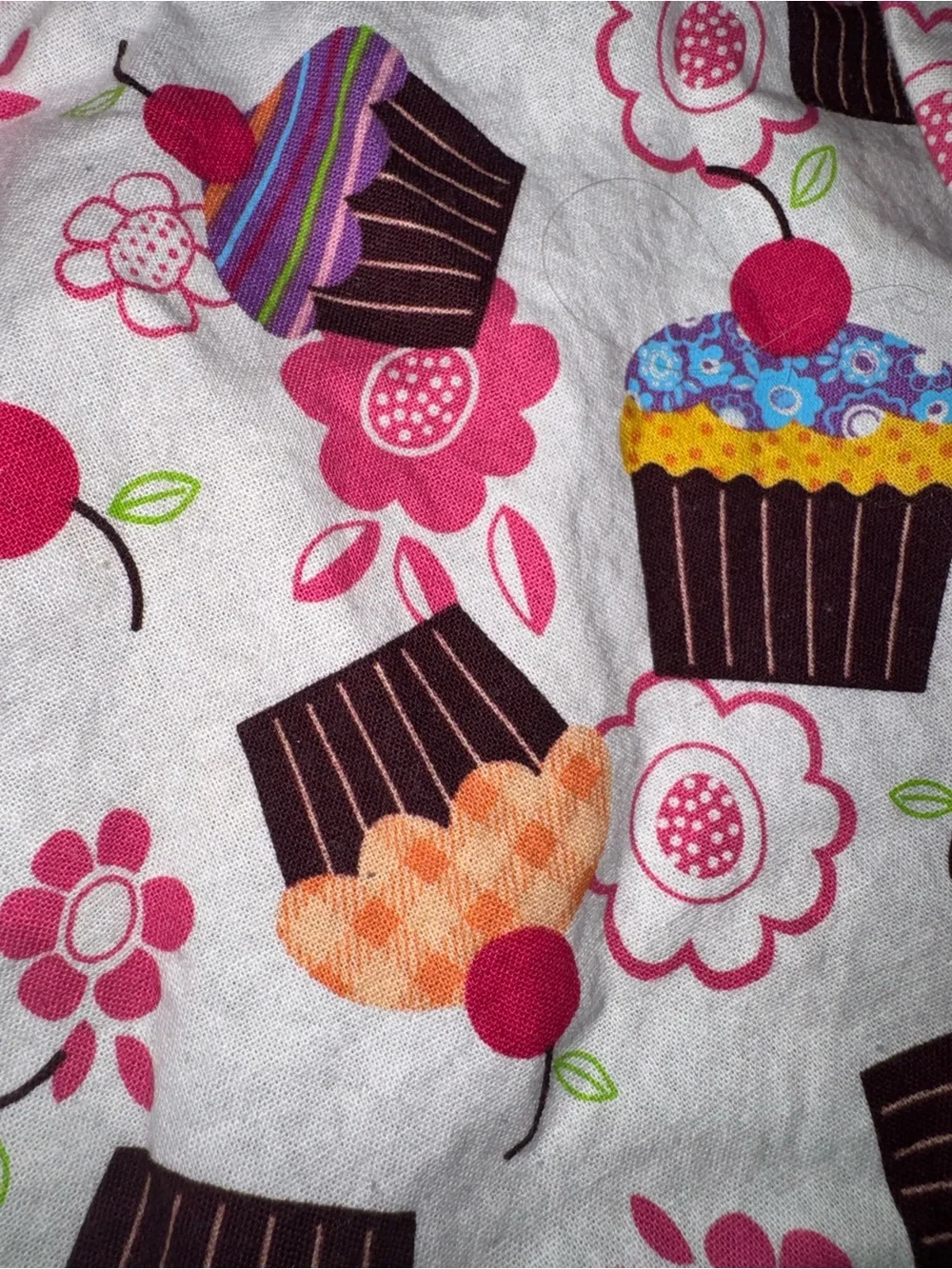 Personalized Pink Cupcake Print Kids Apron  “Madelyn”